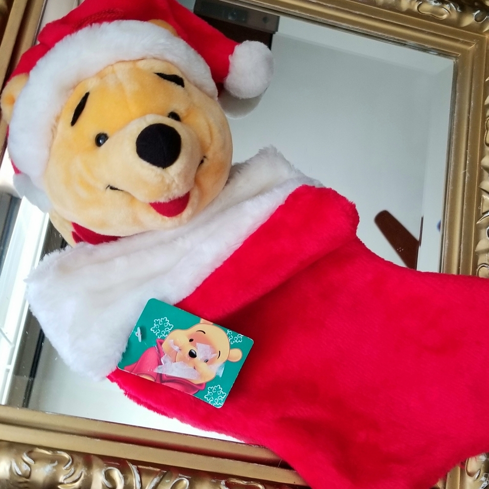 ❗Vintage Disney Winnie the Pooh Plush Christmas Stocking❗